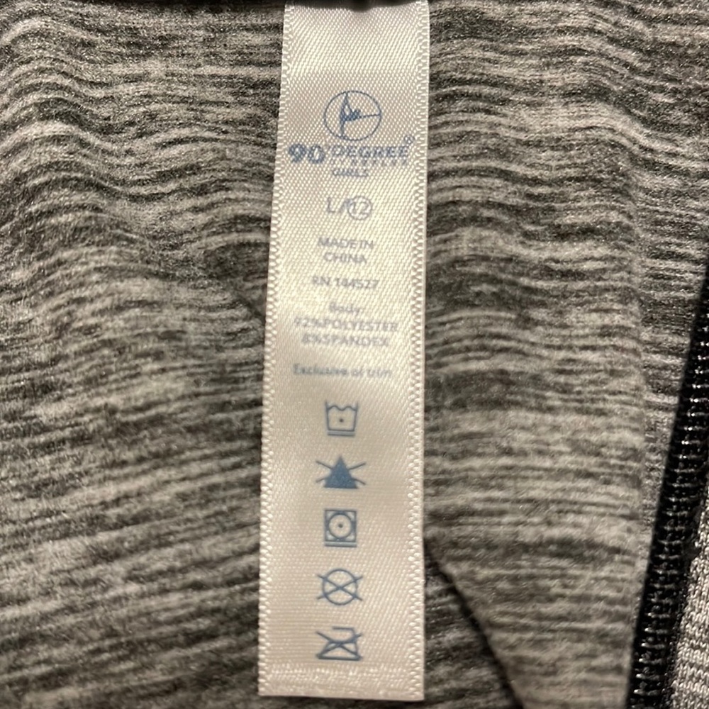 90 degrees by reflex girls sporty zippered hoodie - Picture 4 of 4